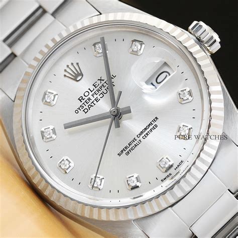 rolex datejust white face|rolex datejust 18k white gold.